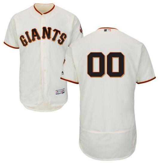 San Francisco Giants Majestic Home Ivory Flex Base Authentic Collection Custom Jersey