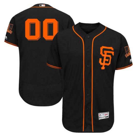 San Francisco Giants Majestic Home black Flex Base Authentic Collection Custom Jersey