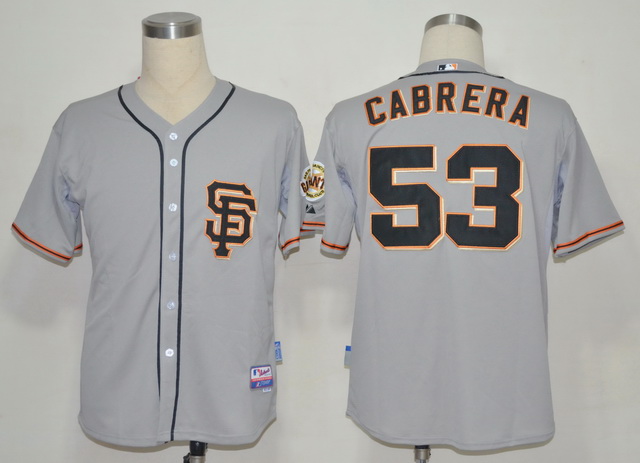 San Francisco Giants Melky Cabrera #53 Grey MLB Jerseys