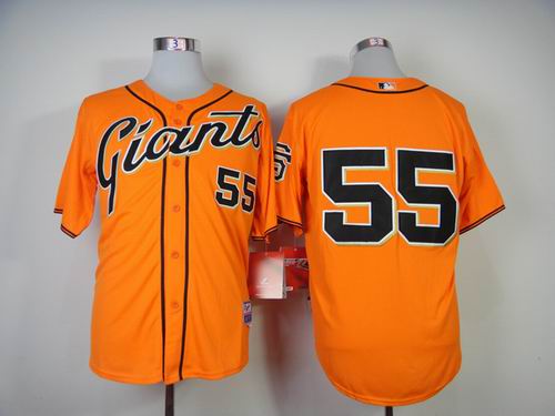 San Francisco giants 55 Tim LINCECUM Orange mlb Jersey