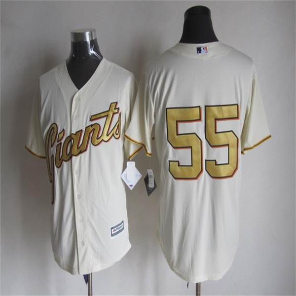 San Francisco giants Tim Lincecum 55 cream Majestic baseball Jersey