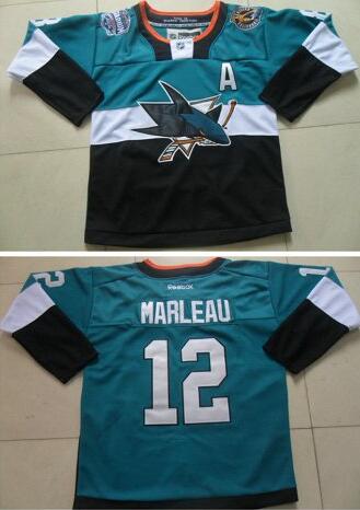 San Jose Sharks 12 Patrick Marleau Green 2015 Stadium Series Stitched NHL Jersey