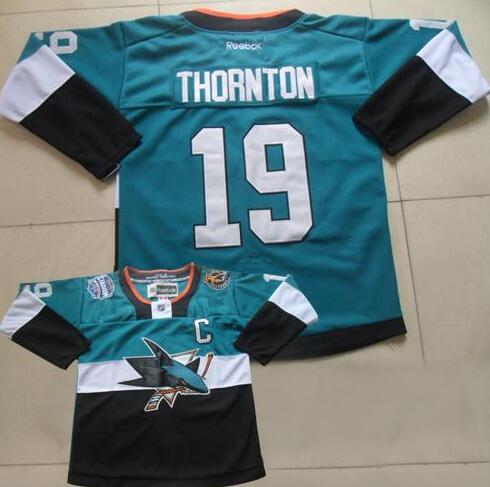 San Jose Sharks 19 Joe Thornton Green 2015 Stadium Series Stitched NHL Jersey