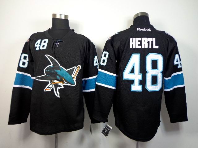 San Jose Sharks 48 Tomas Hertl  black men nhl ice hockey  jerseys