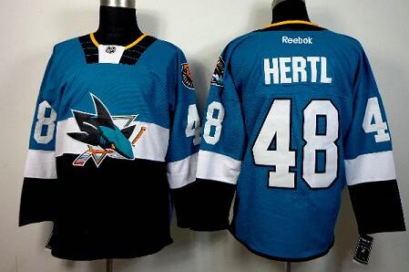 San Jose Sharks 48 Tomas Hertl blue 2015 Stadium Series Stitched NHL Jersey