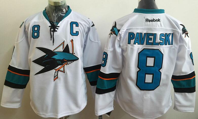 San Jose Sharks 8 PAVELSKI white men nhl ice hockey  jerseys