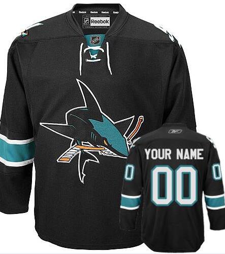 San Jose Sharks Authentic Black Third NHL Jersey Custom any name number