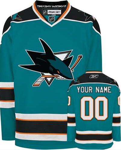 San Jose Sharks Authentic Blue Home NHL Jersey Custom any name number