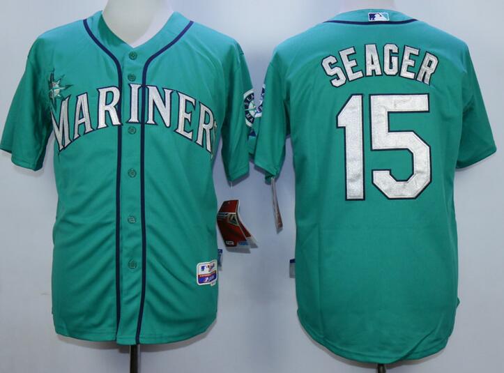 Seattle Mariners 15 Kyle Seager green mlb baseball jersey