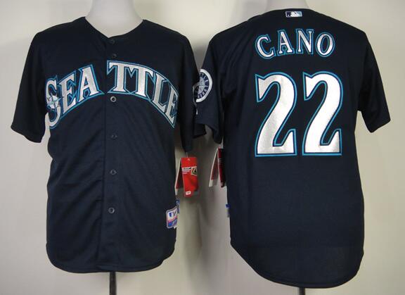 Seattle Mariners 22 Robinson Cano blue men mlb baseball jerseys