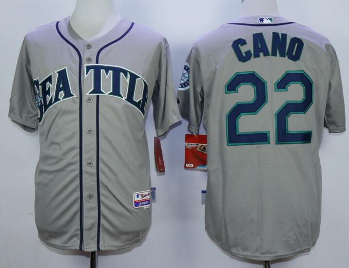 Seattle Mariners 22 Robinson Cano gray men mlb baseball jerseys