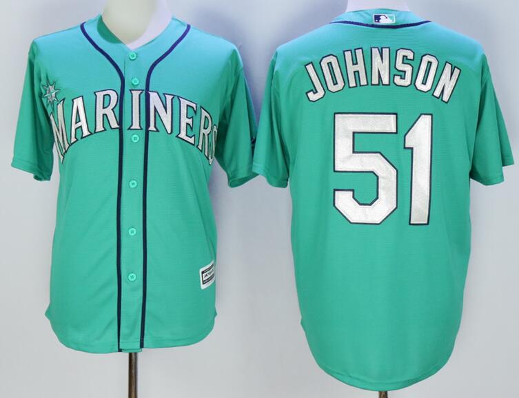 Seattle Mariners 51 Randy Johnson green men mlb baseball Jerseys