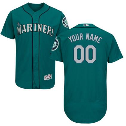 Seattle Mariners Majestic Alternate Green Flex Base Authentic Collection Custom Jersey