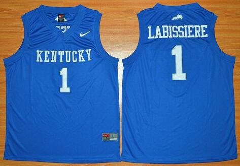 Skal Labissiere #1 Kentucky Wildcats Blue Basketball Jersey