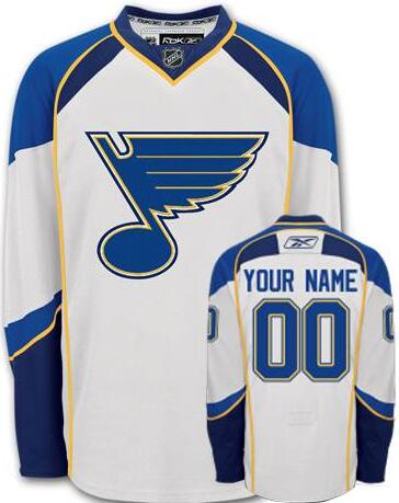 St. Louis Blues  Authentic White Away NHL Jersey Custom any name number