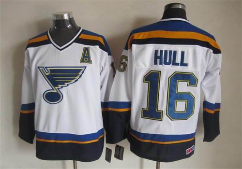 St. Louis Blues 16 HBrett Hull white men nhl ice hockey  jerseys A patch