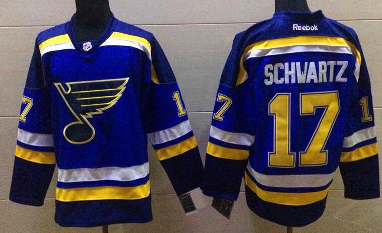 St. Louis Blues 17 Jaden Schwartz Blue nhl Jerseys