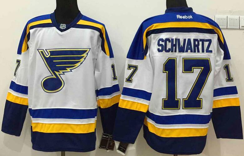 St. Louis Blues 17 Jaden Schwartz white men nhl ice hockey  jerseys