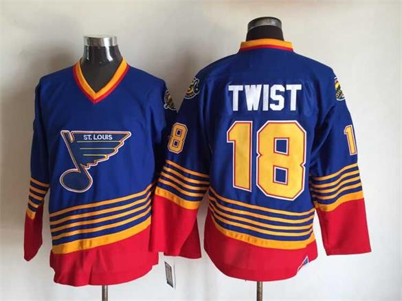 St. Louis Blues 18 Twist Blue CCM men nhl ice hockey  jerseys