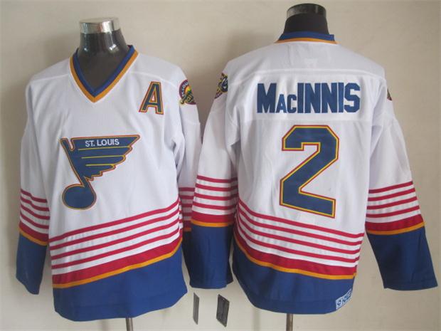 St. Louis Blues 2 Al Macinnis white men nhl ice hockey  jerseys