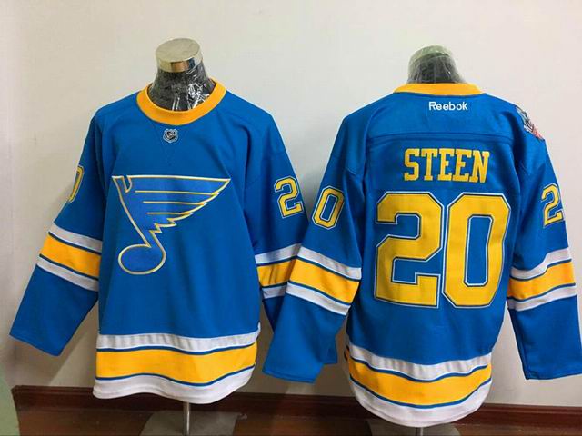 St. Louis Blues 20 Alexander Steen blue men nhl ice hockey  jerseys