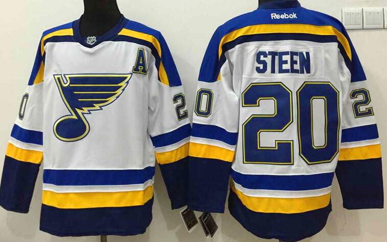 St. Louis Blues 20 Alexander Steen white men nhl ice hockey  jerseys