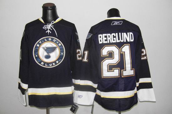 St. Louis Blues 21 BERGLUND Black men nhl ice hockey  jerseys