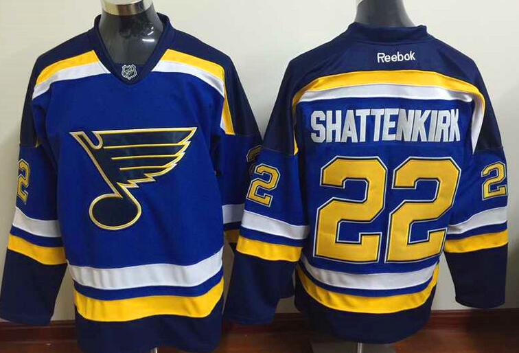 St. Louis Blues 22 Kevin Shattenkirk blue men nhl ice hockey  jerseys