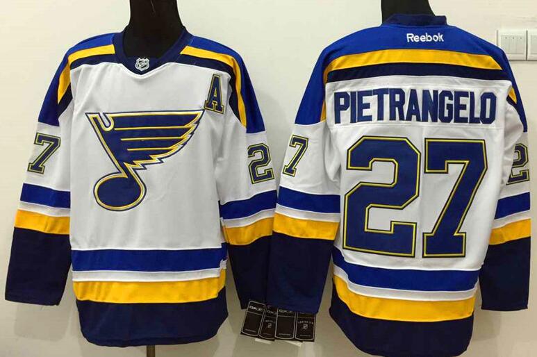 St. Louis Blues 27 Alex Pietrangelo white men nhl ice hockey  jerseys