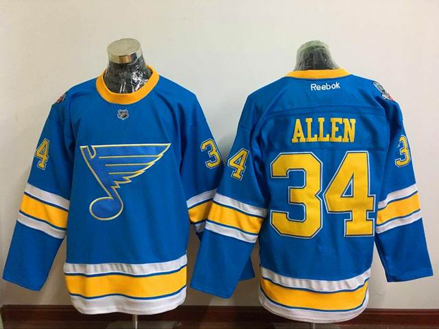 St. Louis Blues 34 Allen blue men nhl ice hockey  jerseys