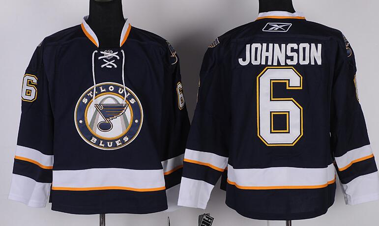 St. Louis Blues 6 JOHNSON Third men nhl ice hockey  jerseys