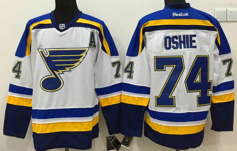 St. Louis Blues 74 T.J Oshie white men nhl ice hockey  jersey