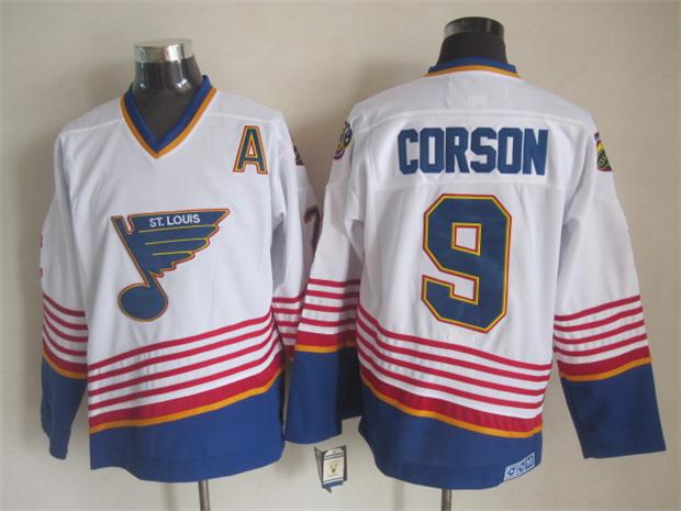 St. Louis Blues 9 Corson white men nhl ice hockey  jerseys