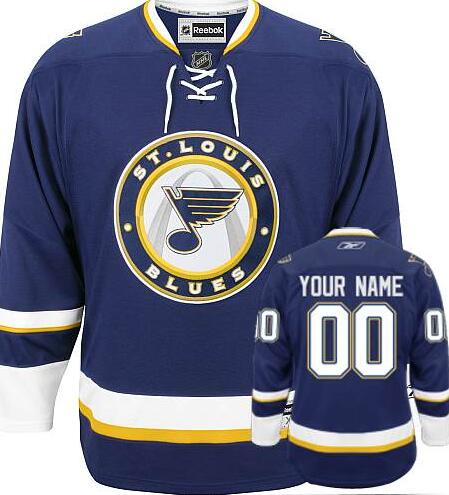 St. Louis Blues Authentic Blue Third NHL Jersey Custom any name number