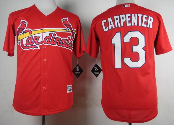 St. Louis Cardinals 13 Matt Carpenter red Majestic men baseball MLB Jerseys