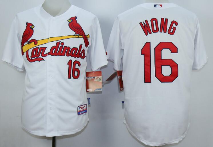 St. Louis Cardinals 16 Kolten Wong white New Cool Base Stitched Baseball Jersey