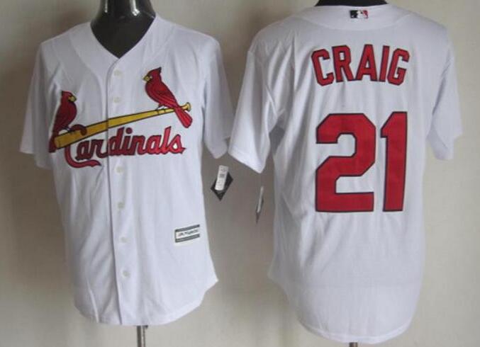 St. Louis Cardinals 21 Allen Craig White Majestic MLB baseball Jersey 2016