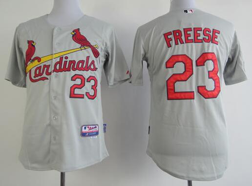 St. Louis Cardinals 23 David Freese grey New Cool Base Stitched Baseball Jersey