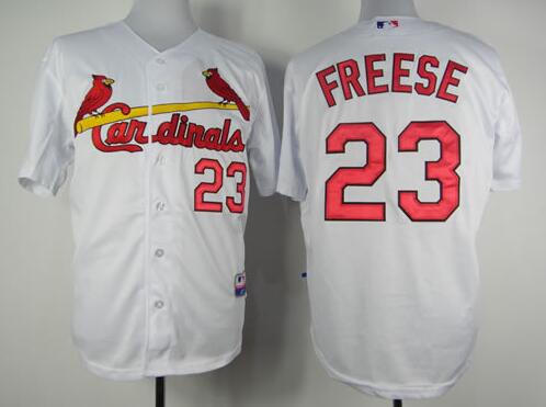 St. Louis Cardinals 23 David Freese white New Cool Base Stitched Baseball Jersey