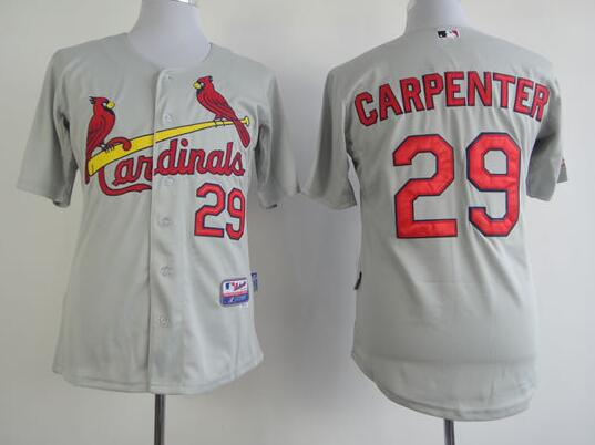 St. Louis Cardinals 29 Chris Carpenter grey mlb jersey