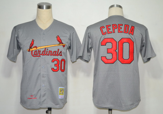 St. Louis Cardinals 30 Orlando Cepeda Grey MLB jerseys