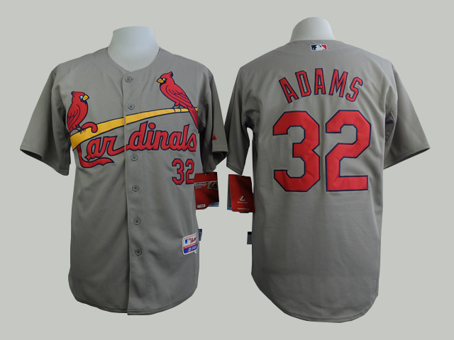 St. Louis Cardinals 32 Matt Adams gray MLB Jerseys