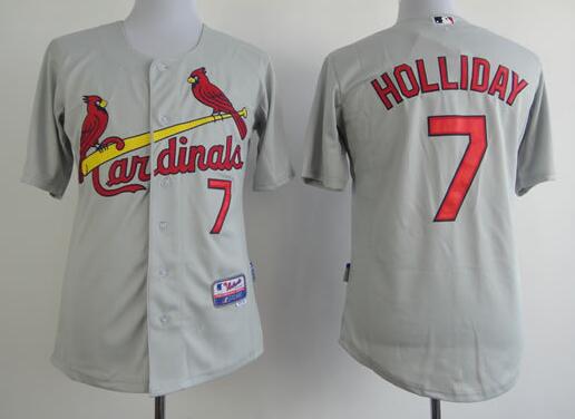 St. Louis Cardinals 7 Matt Holliday Grey New Cool Base Stitched Baseball Jersey