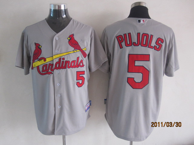 St. Louis Cardinals Albert Pujols 5# gray mlb kid jersey