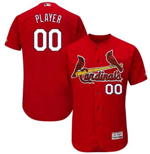 St. Louis Cardinals Majestic Fashion Scarlet Flex Base Authentic Collection Custom Jersey