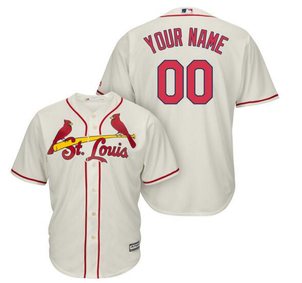 St. Louis Cardinals jerseys Majestic White Cool Base Custom any name number