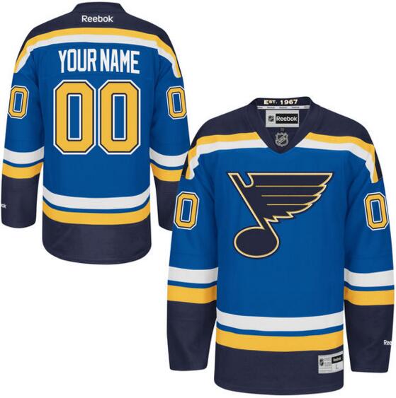 St.Louis Blues Blue Authentic NHL Jerseys Custom any name number