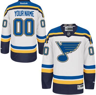 St.Louis Blues White Authentic NHL Jersey Custom any name number