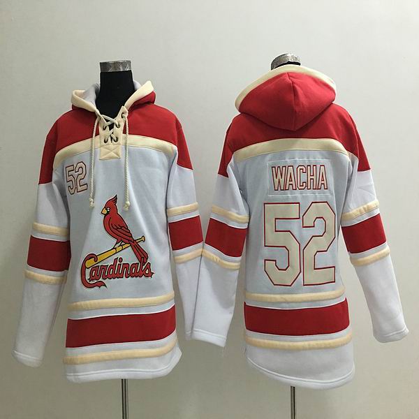 St.Louis Cardinals #52 Michael Wacha white MLB baseball Hooded Sweatshirt