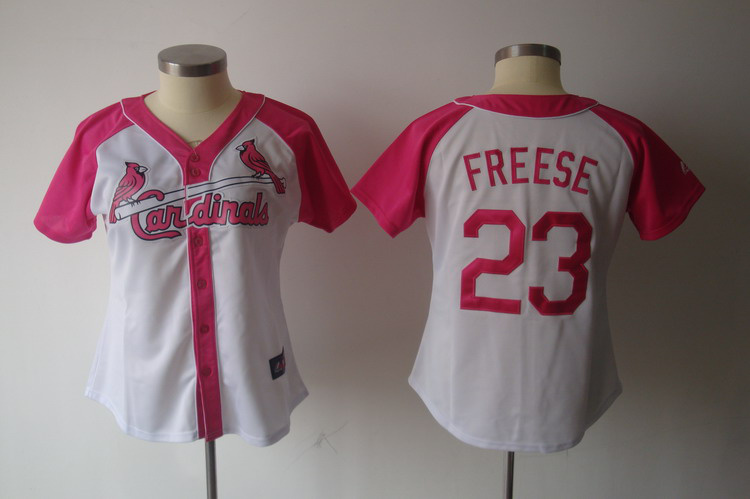 St.Louis Cardinals 23 FREESE white women MLB Jersey